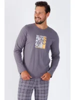 Pánské pyžamo ROY 1471 šedé - M-Max Pánské pyžamo ROY 1471 šedé - M-Max