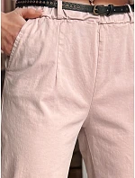 Dámské chinos kalhoty s páskem RELCIX růžové FashionStreet UY2583 Dámské chinos kalhoty s páskem RELCIX růžové FashionStreet UY2583