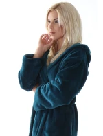 Dámský župan Siena s kapucí 3156 petrolejová - Vestis Dámský župan Siena s kapucí 3156 petrolejová - Vestis