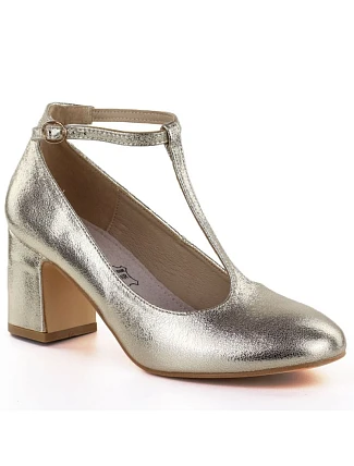 Třpytivé zlaté lodičky s páskem Mascara 834283