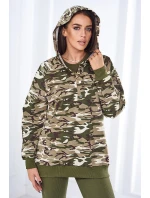 3dílná souprava Vřesoviště  halenka, top a legíny khaki + ecru