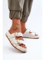 Dámské pantofle na platformě Big Star White Dámské pantofle na platformě Big Star White