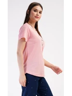 Dámské domácí šaty s tříčtvrtečním rukávem Lekníny Dámské domácí šaty s tříčtvrtečním rukávem Lekníny