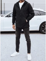 Pánská přechodná softshellová bunda s kapucí černá FashionStreet TX4819