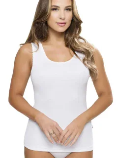 Bílá dámská košilka Emili Michele XXL