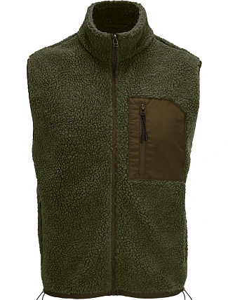 SOL'S Fury Bodywarmer Fleecová vesta Sherpa 25.4041 army/dark army SOL'S Fury Bodywarmer Fleecová vesta Sherpa 25.4041 army/dark army