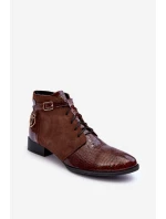 Dámské kožené kozačky Maciejka 5743A-02 Hnědá