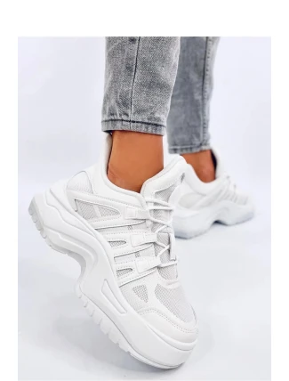 Dámské tenisky na klínech NB626 Bílá - Inello Dámské tenisky na klínech NB626 Bílá - Inello