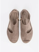 Praktické  sandály Ciemnobeżowy dámské na plochém podpatku