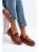 Dámské mokasíny na platformě Laura Messi 2392 tmavě zlatá