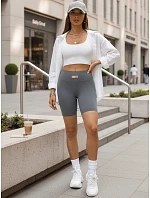 Dámské cyklistické šortky s vysokým pasem, modré, FashionStreet SY0577 Dámské cyklistické šortky s vysokým pasem, modré, FashionStreet SY0577