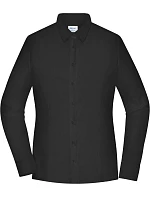 Daiber JN 1371 Popelínová halenka slim fit s dlouhým rukávem 02.1371 black Daiber JN 1371 Popelínová halenka slim fit s dlouhým rukávem 02.1371 black