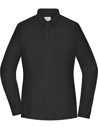 Daiber JN 1371 Popelínová halenka slim fit s dlouhým rukávem 02.1371 black Daiber JN 1371 Popelínová halenka slim fit s dlouhým rukávem 02.1371 black