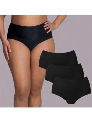 Essential vyšší kalhotky 3Pack 1343-3 black - Anita Classix