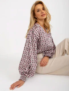 Dámská košile LK KS 509017 1.97 bílá a růžová - FPrice