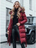 Dámská prošívaná zimní bunda s kožešinou STYLEBELLA červená FashionStreet TY5008 Dámská prošívaná zimní bunda s kožešinou STYLEBELLA červená FashionStreet TY5008