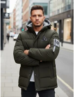 Pánská zimní bunda s kapucí zelená FashionStreet TX5092