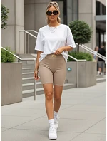Dámské sportovní cyklistické kraťasy, béžové, FashionStreet SY0559 Dámské sportovní cyklistické kraťasy, béžové, FashionStreet SY0559