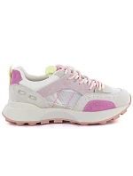 Dámské semišové kožené polobotky růžové Vinceza 66725