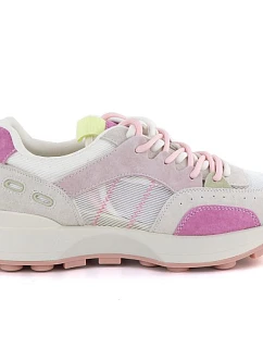 Dámské semišové kožené polobotky růžové Vinceza 66725