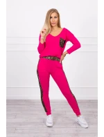 Fuchsiová sada s leopardím potiskem Fuchsiová sada s leopardím potiskem