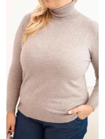 Dámský viskózový svetr Plus Size s klasickým střihem golf fango