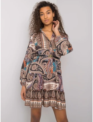 Šaty DHJ SK 15053.61 černá a béžová Šaty DHJ SK 15053.61 černá a béžová