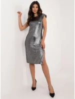 Šaty DHJ SK 18176.99 stříbrná