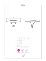 Sexy tanga otevřená Letica crotchless thong - Obsessive
