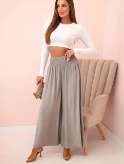 Dámské viskózové kalhoty s elastickým pasem fango