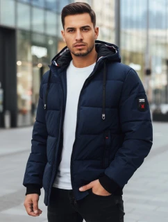 Pánská zimní bunda s kapucí tmavě modrá FashionStreet TX5086z