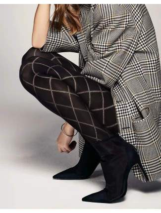 Veneziana Rombo Grandi punčocháče 60 den 5-XL