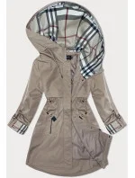 Tmavě béžová bunda parka s ozdobnou podšívkou BH Forever (2) (BH-2401) Tmavě béžová bunda parka s ozdobnou podšívkou BH Forever (2) (BH-2401)