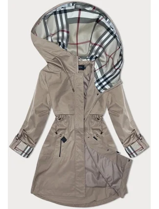 Tmavě béžová bunda parka s ozdobnou podšívkou BH Forever (2) (BH-2401) Tmavě béžová bunda parka s ozdobnou podšívkou BH Forever (2) (BH-2401)