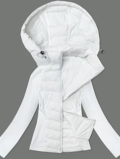 Dámská prošívaná bunda ze směsových materiálů J Style white (16M9226-281)