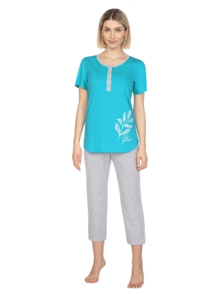 Dámské pyžamo 665 turquise - REGINA Dámské pyžamo 665 turquise - REGINA