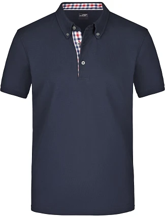 Daiber JN 964 Pánské piqué polo button-down 02.0964 navy/red-navy-white Daiber JN 964 Pánské piqué polo button-down 02.0964 navy/red-navy-white