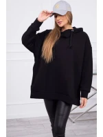 Zateplená mikina se zipem na boku černá