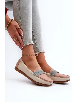 Dámské mokasíny z eko kůže růžové Vikitara