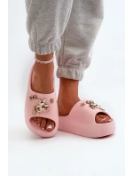 Dámské lehké pěnové žabky s ozdobami růžové Orchia