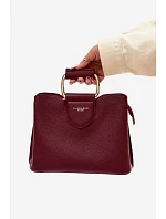 Malá kufříková kabelka z eko kůže bordó Lorielle