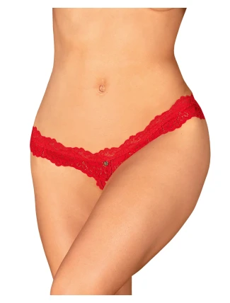 Odvážná tanga Amor Cherris crotchless thong - Obsessive Odvážná tanga Amor Cherris crotchless thong - Obsessive