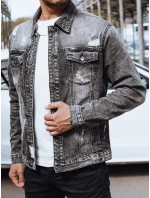Pánská džínová bunda černá FashionStreet TX4696
