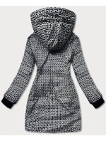 Šedá oboustranná dámská metalická bunda (R8070) Šedá oboustranná dámská metalická bunda (R8070)