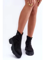 Kožené Klasické Zateplené Boty Černé Vergilia Kožené Klasické Zateplené Boty Černé Vergilia