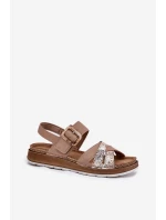 Dámské Sandály S Přezkou Béžové Inblu GS000056