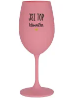 JSI TOP KÁMOŠKA - růžová sklenice na víno 350 ml
