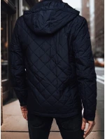 Pánská přechodná bunda s kapucí FashionStreet tmavě modrá TX4990