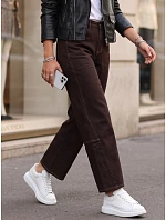 Dámské džíny s vysokým pasem a balónovým střihem, hnědé, FashionStreet UY3120 Dámské džíny s vysokým pasem a balónovým střihem, hnědé, FashionStreet UY3120