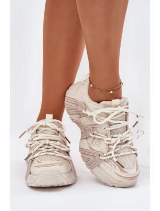 Tenisky Sportovní Boty Dámské Béžové Tonelli